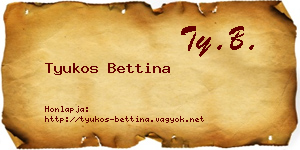 Tyukos Bettina névjegykártya