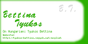 bettina tyukos business card